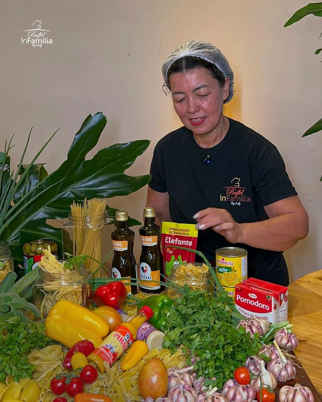 Preparo ao vivo em evento do Buffet InFamília